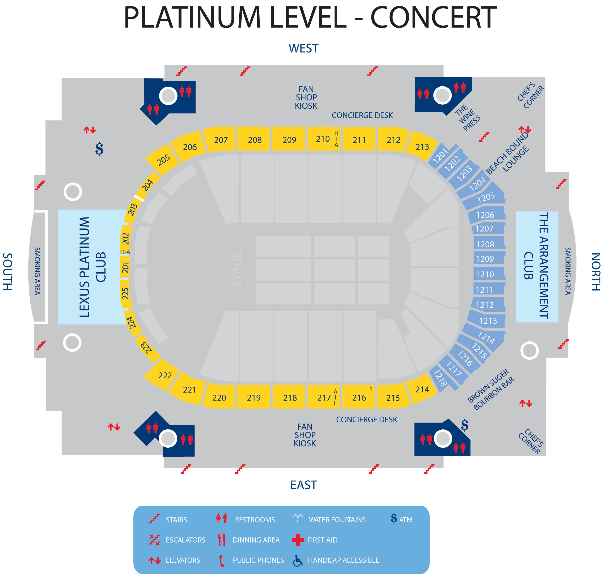 Aa Center Seating Chart