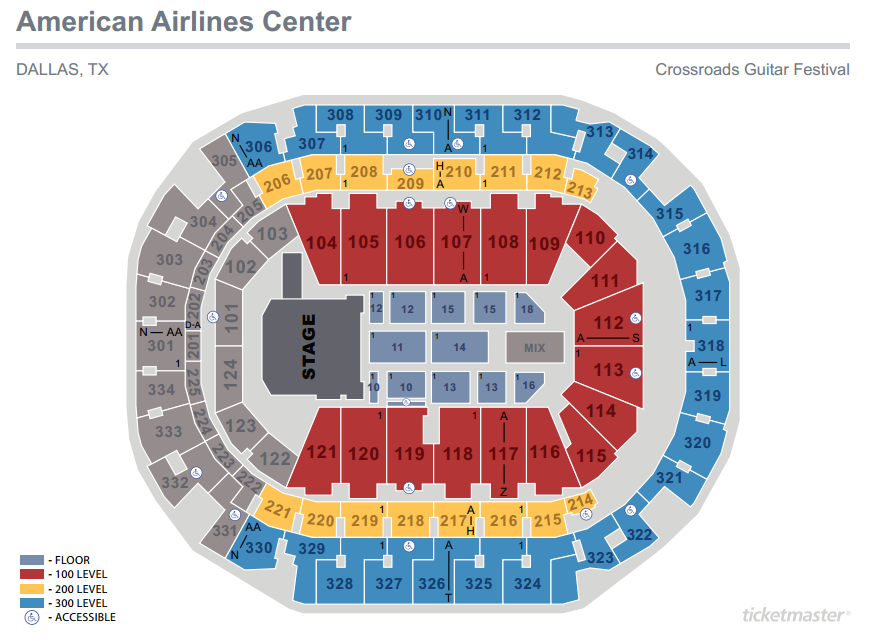Seating Maps American Airlines Center