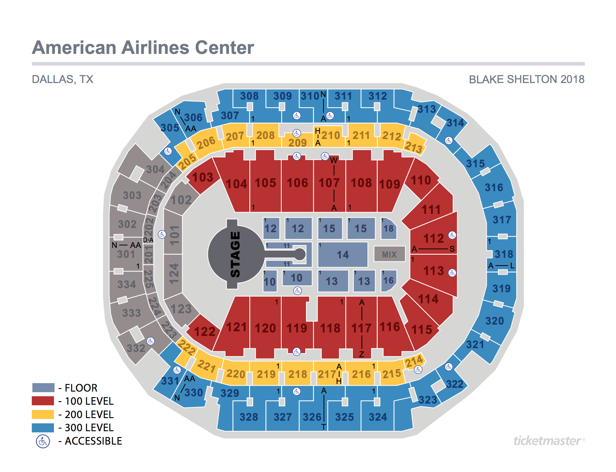 Seating Maps | American Airlines Center