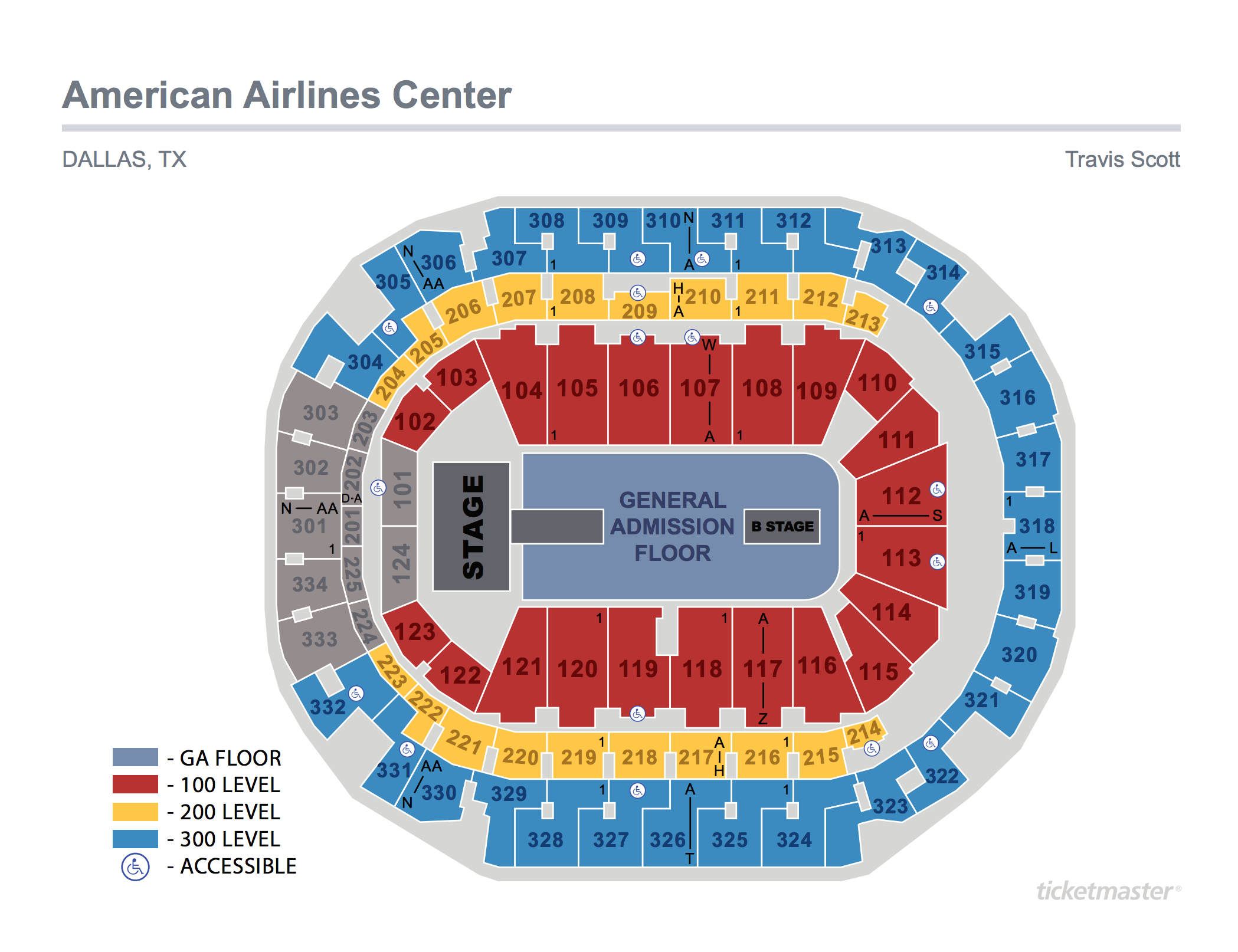 Seating Maps American Airlines Center