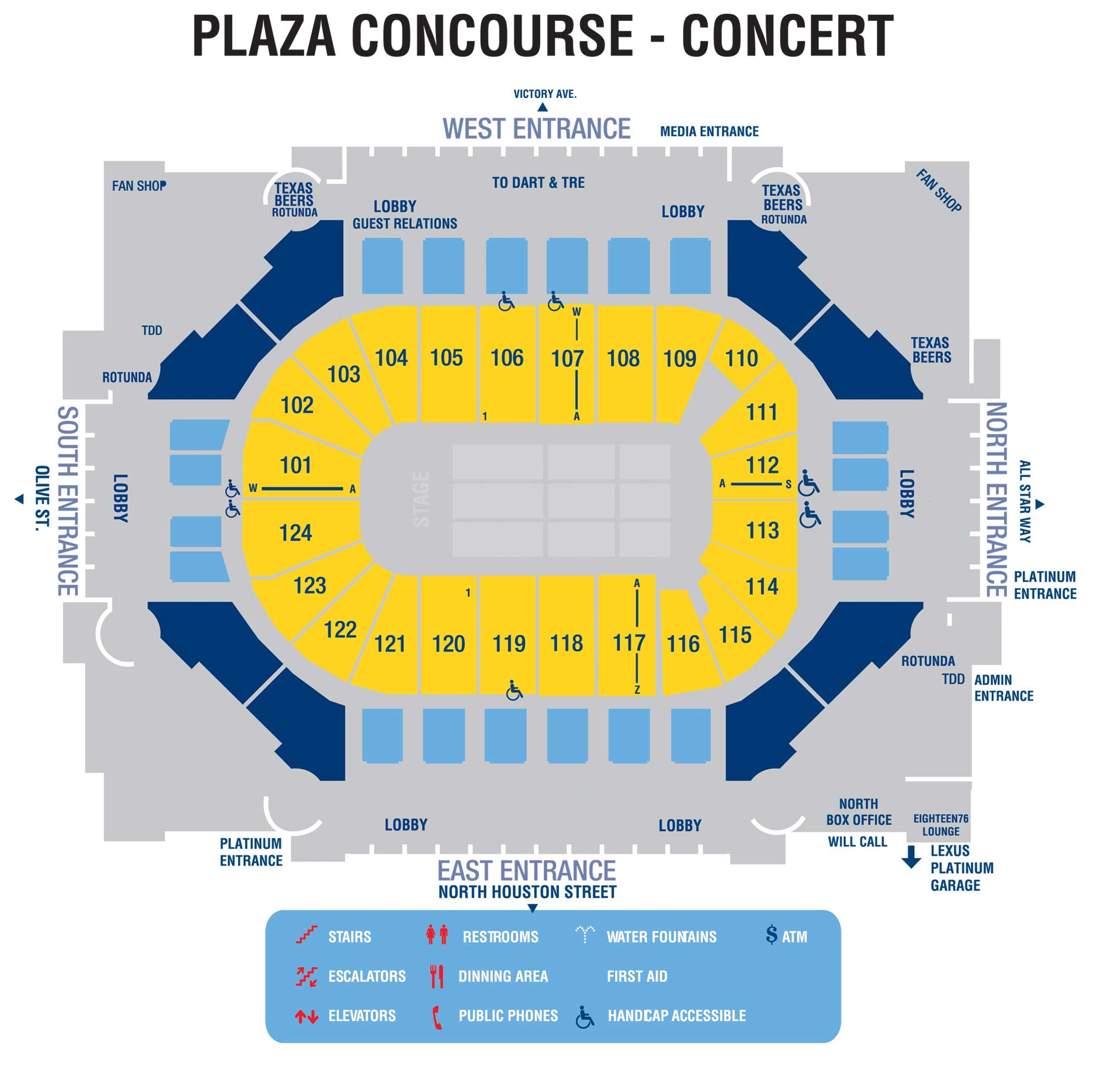 Interactive Concourse Maps American Airlines Center