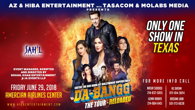 Salman Khan Da Bangg The Tour Reloaded American Airlines Center