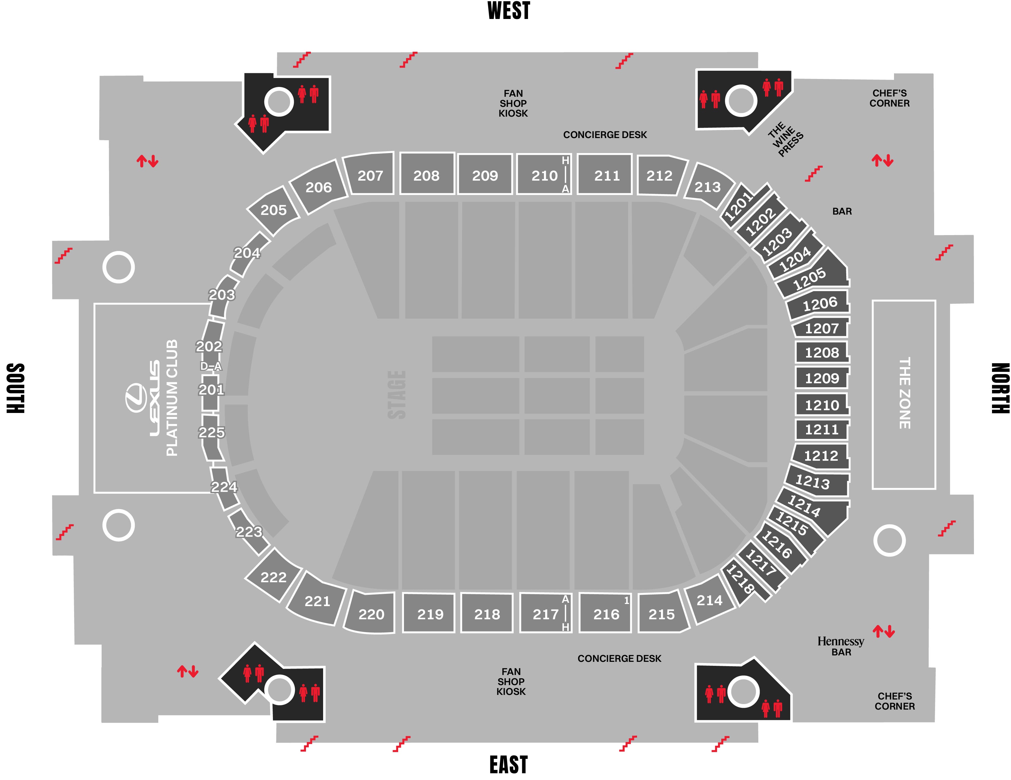 Interactive Concourse Maps American Airlines Center