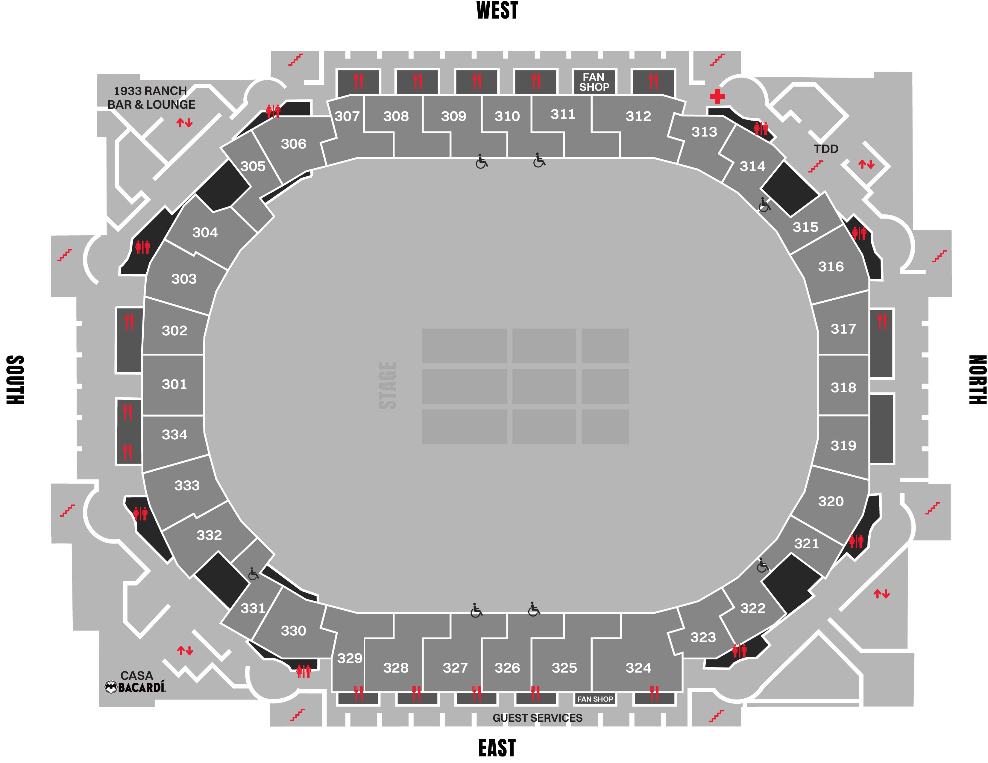 Interactive Concourse Maps American Airlines Center